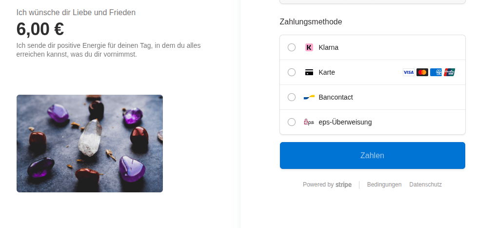 Sicher buchen mit Stripe